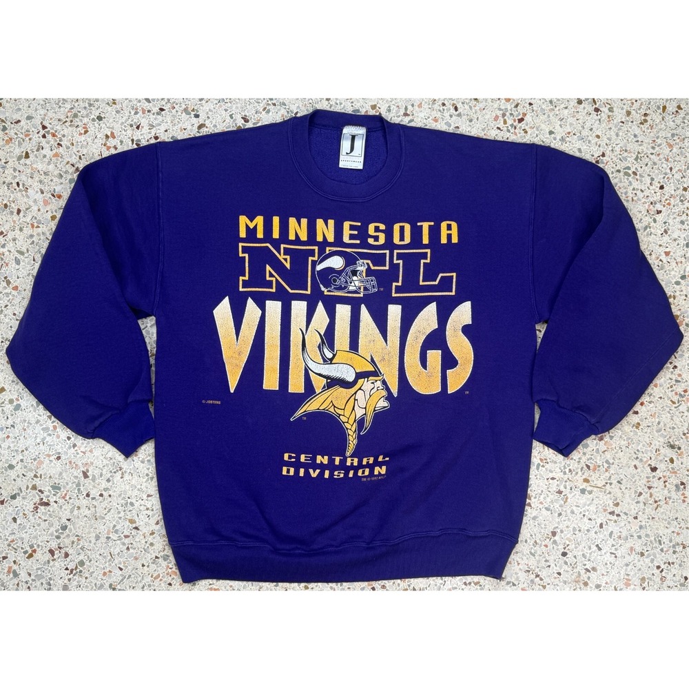 Jostens Sportswear Vtg NFL‎ Minnesota Vikings Central Division Sweatshirt Size L